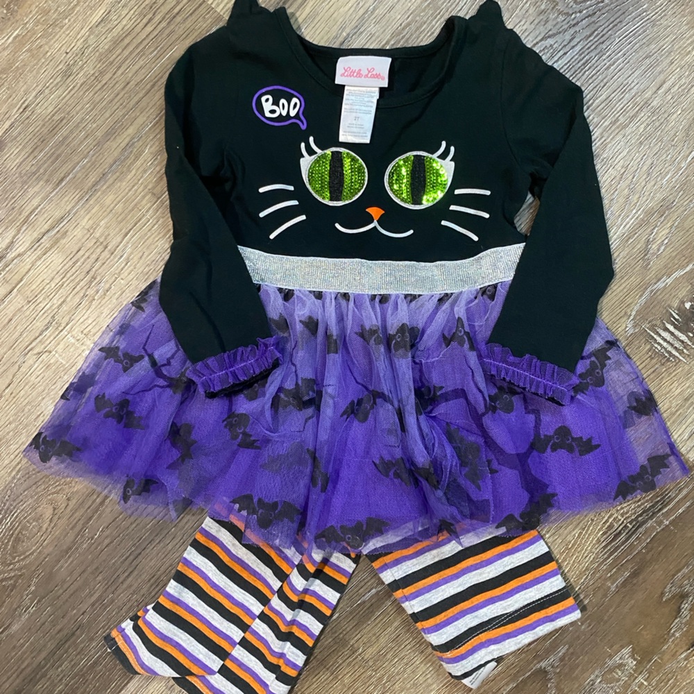 Halloween Kitty Tutu 2 Piece Set